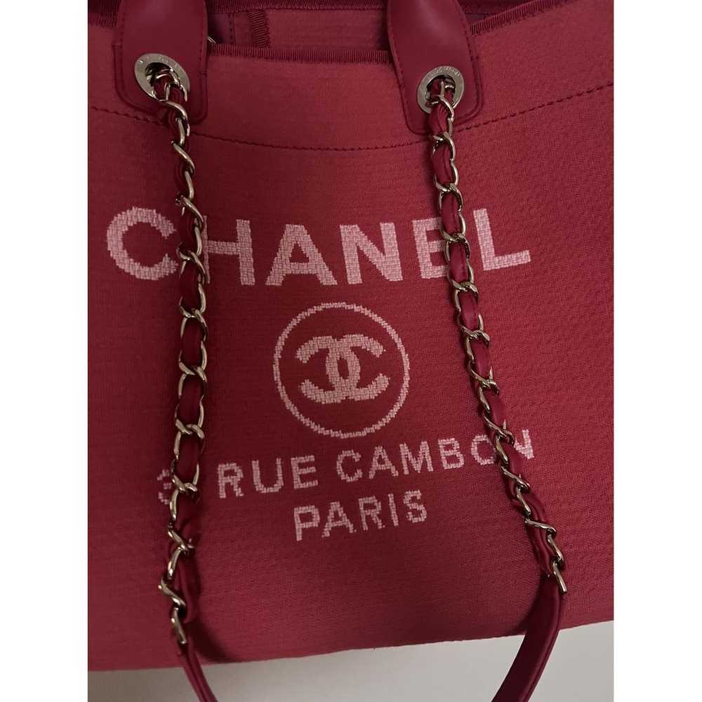 Chanel Deauville cloth tote - image 2
