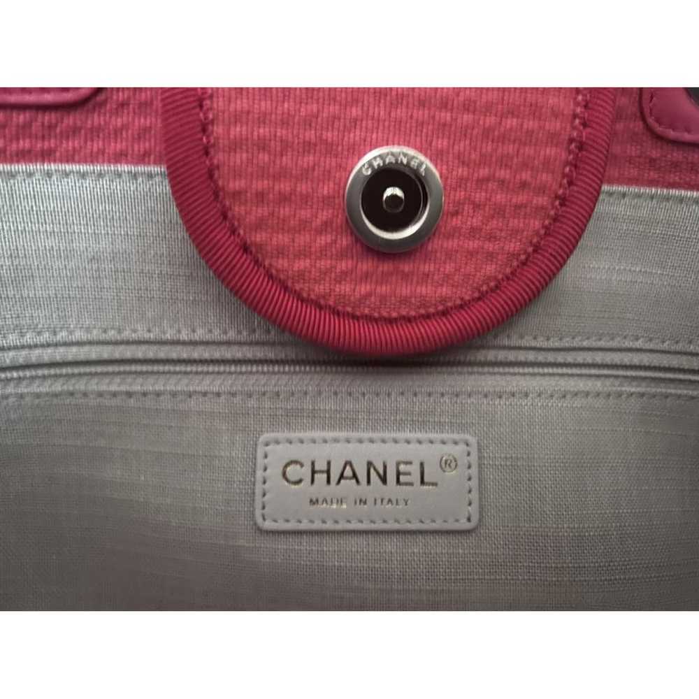 Chanel Deauville cloth tote - image 6
