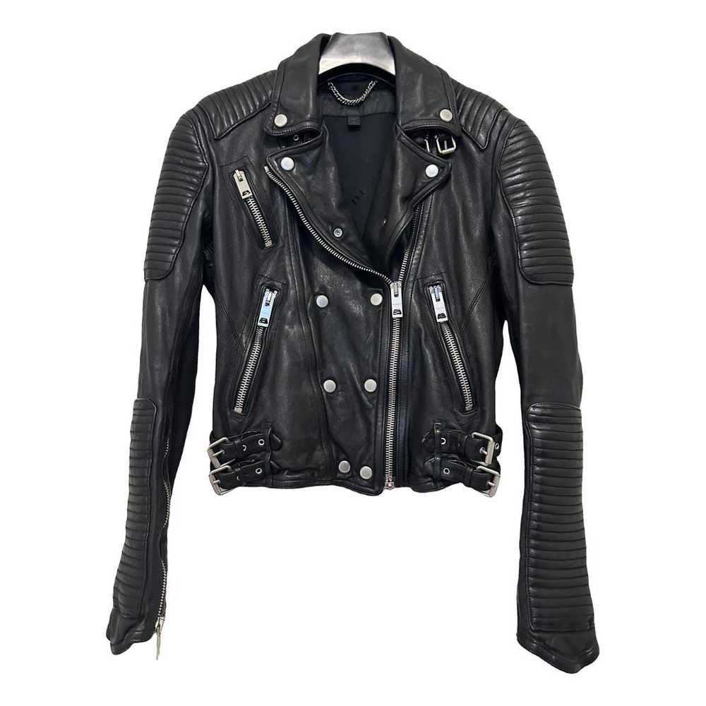 Burberry Leather biker jacket - image 1