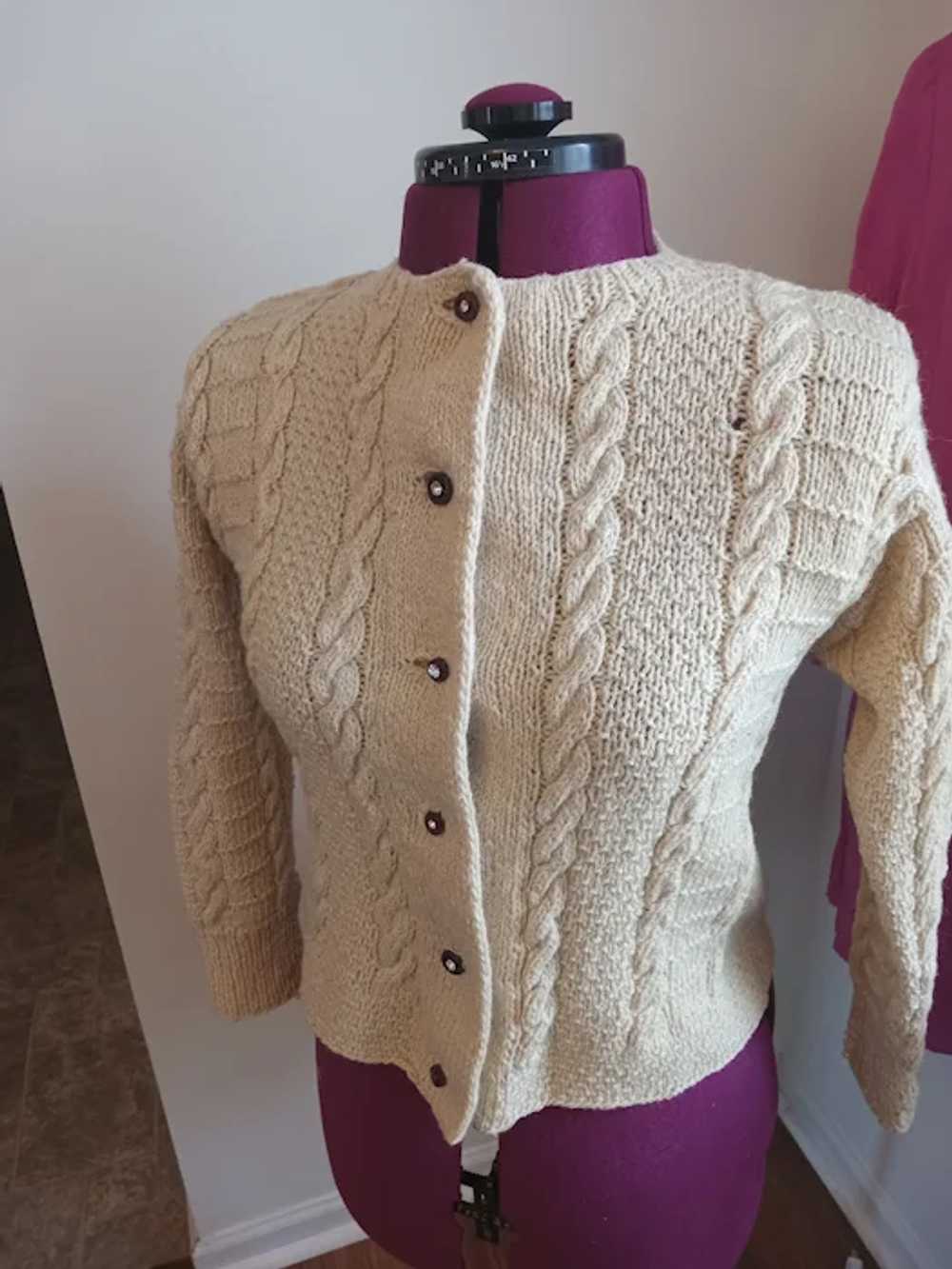 1950s Knitted Sweater Cardigan Small or Medium - image 2