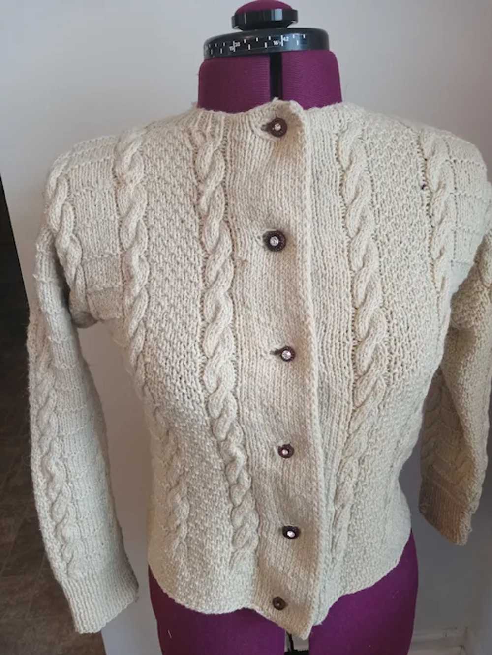 1950s Knitted Sweater Cardigan Small or Medium - image 4