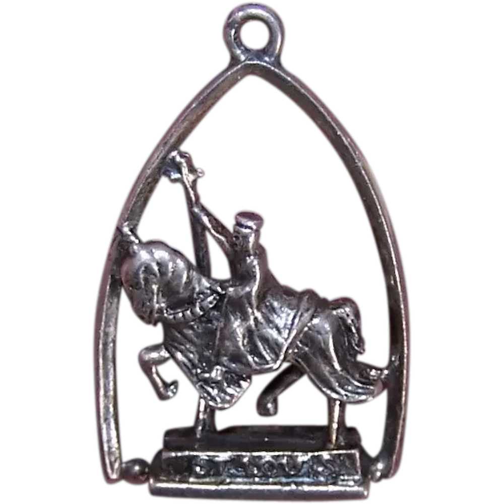 Sterling Silver Pendant or Charm - Saint Louis IX… - image 1