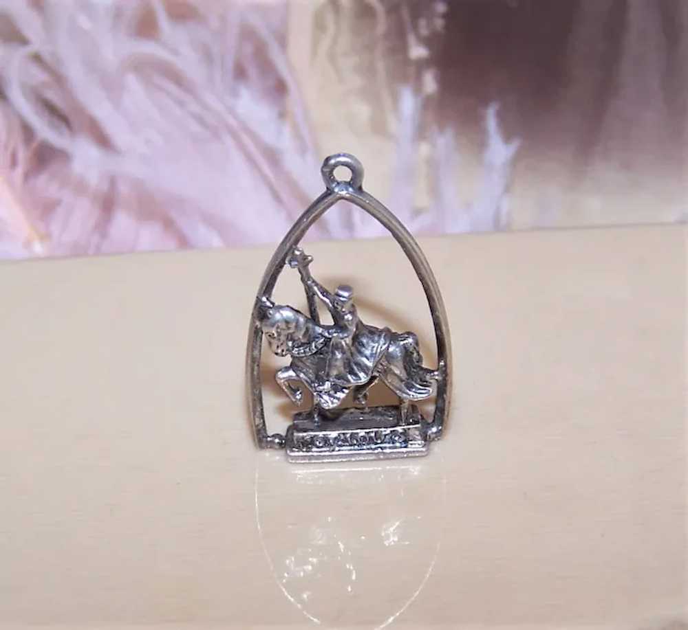 Sterling Silver Pendant or Charm - Saint Louis IX… - image 2