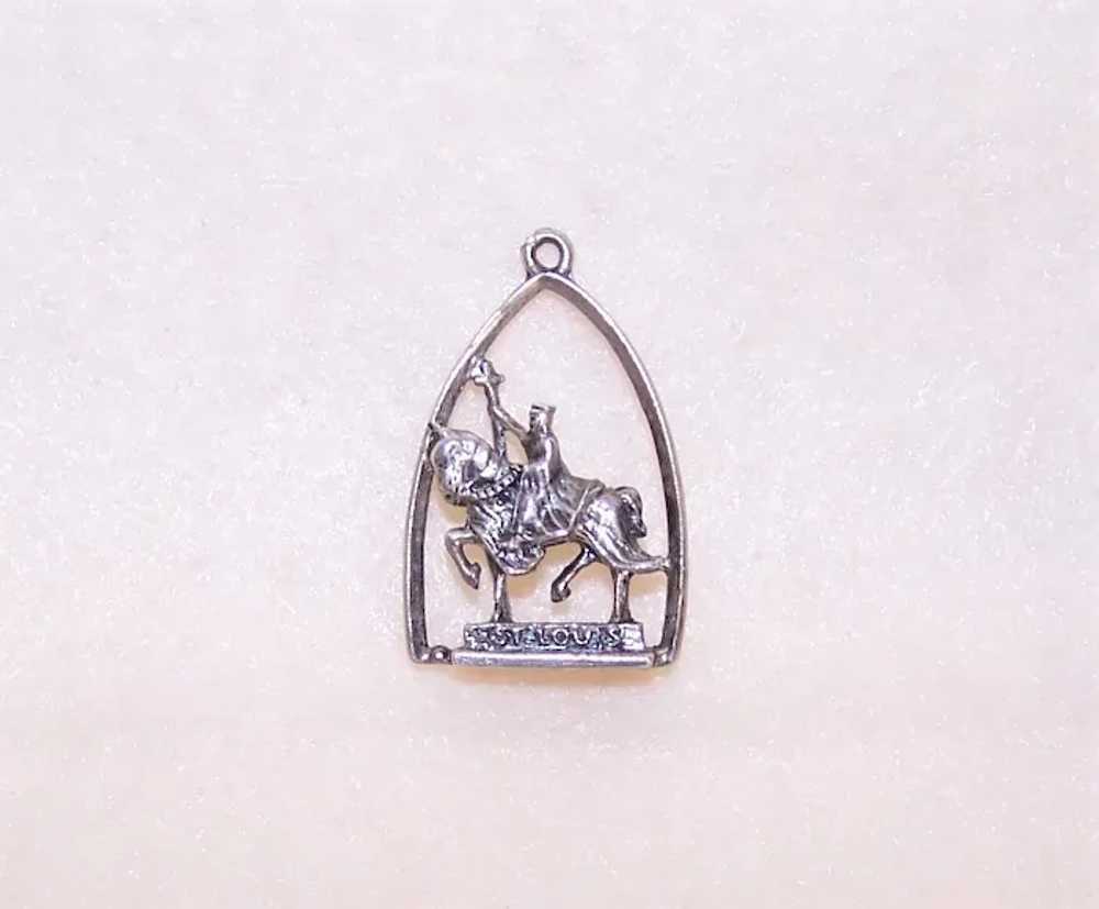 Sterling Silver Pendant or Charm - Saint Louis IX… - image 3