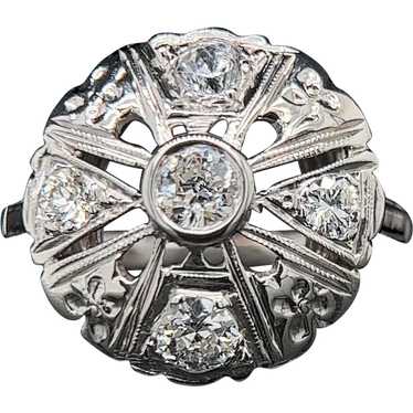 .50ct. T.W. Diamond Vintage Engagement Or Fashion… - image 1