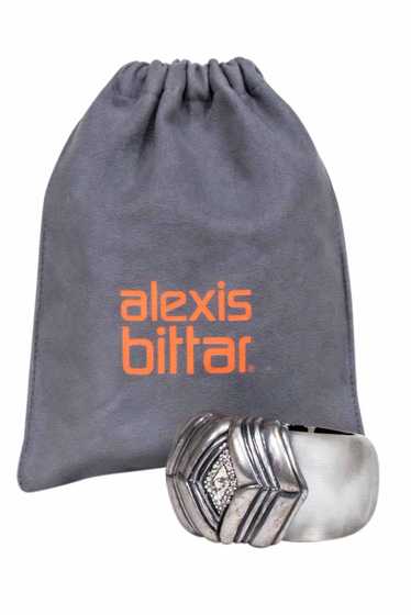 Alexis Bittar - Silver Large Cuff w/ Jewel Detail 