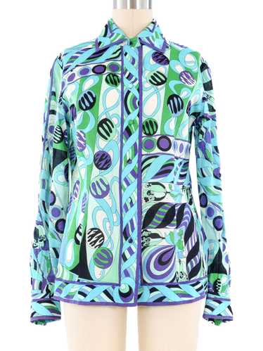 Emilio Pucci Abstract Floral Blouse