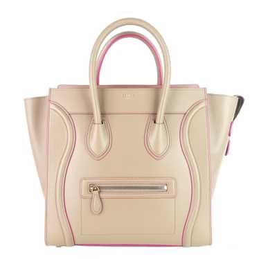 CELINE Luggage Mini Calfskin Leather Handbag - image 1