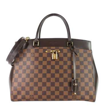 Retired Louis Vuitton Rivoli Damier Ebene MM Shoulder Handbag 2015 Satchel  New