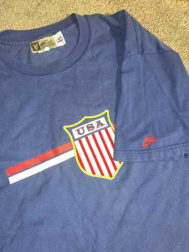 Vintage Team USA Nike Hockey Jersey Size 2XL Blue IIHF -  Denmark