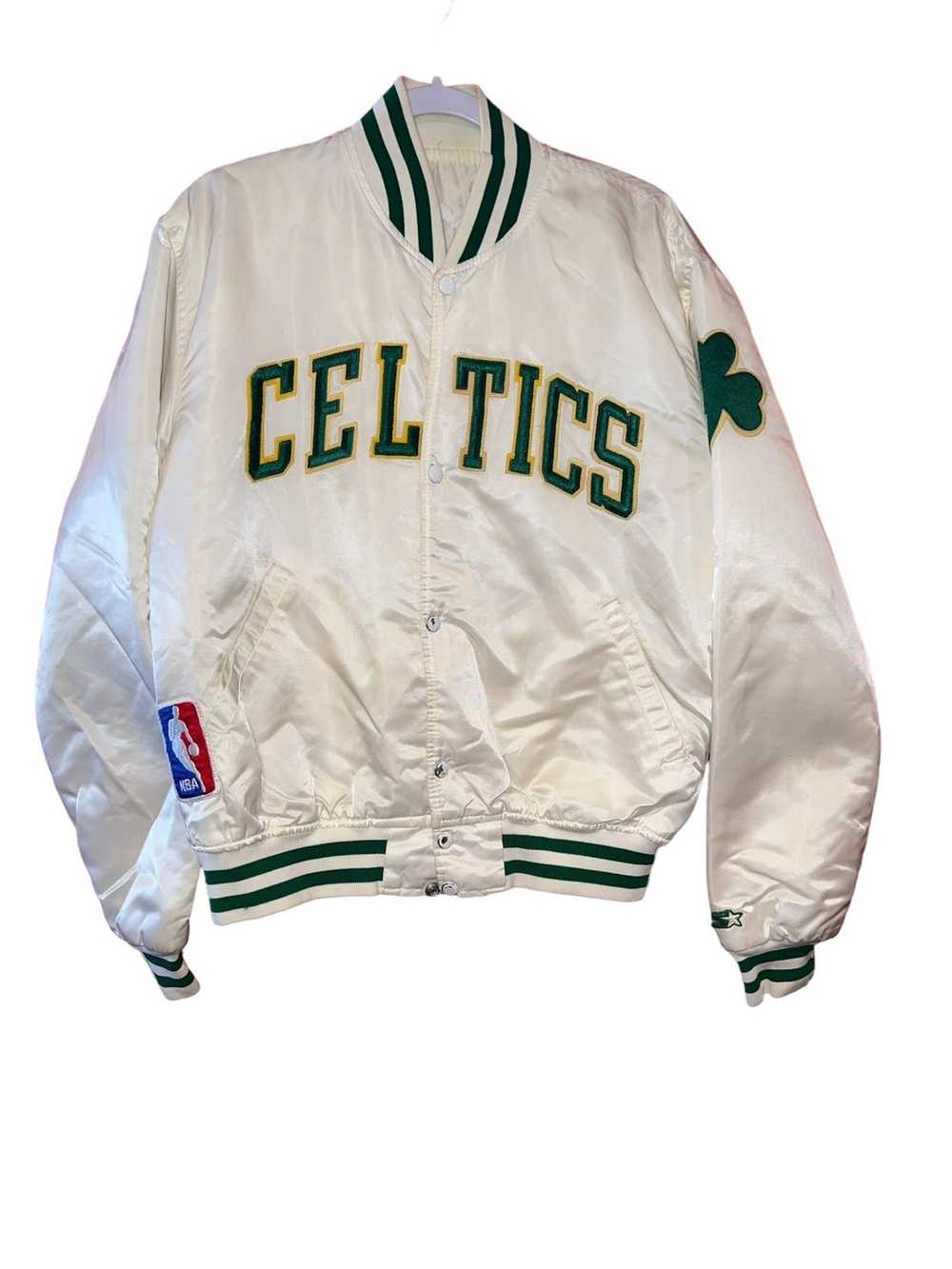 Vintage Vintage white starter satin jacket Celtic… - image 1