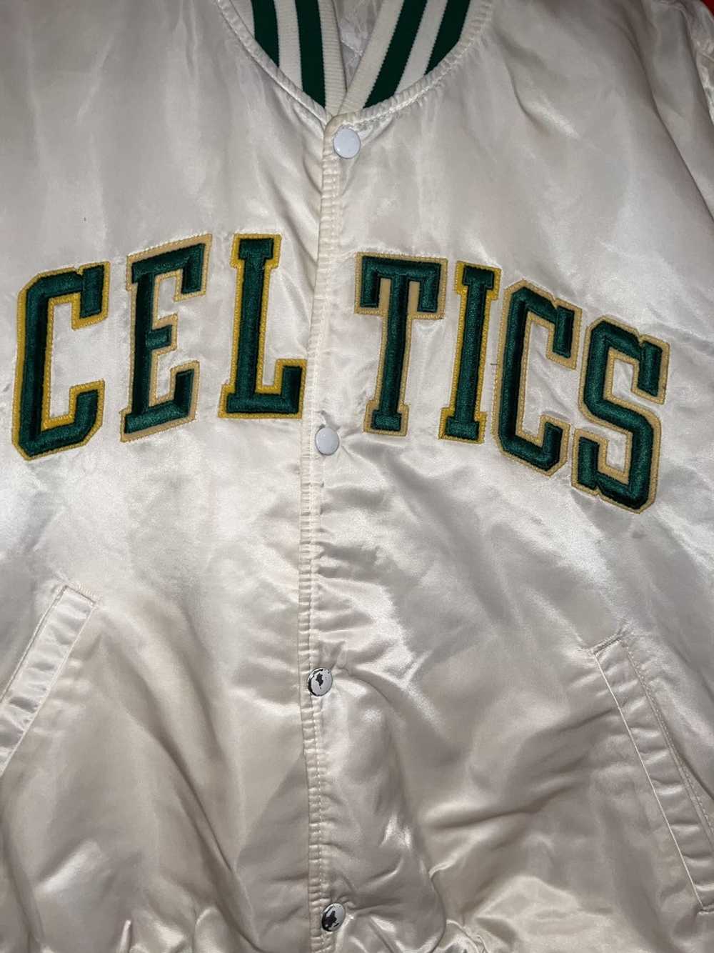 Vintage Vintage white starter satin jacket Celtic… - image 3