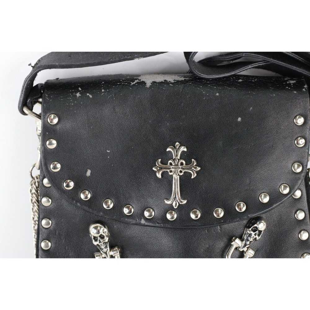 Vintage Vintage 90s Gothic Studded Chain Cross Sk… - image 3