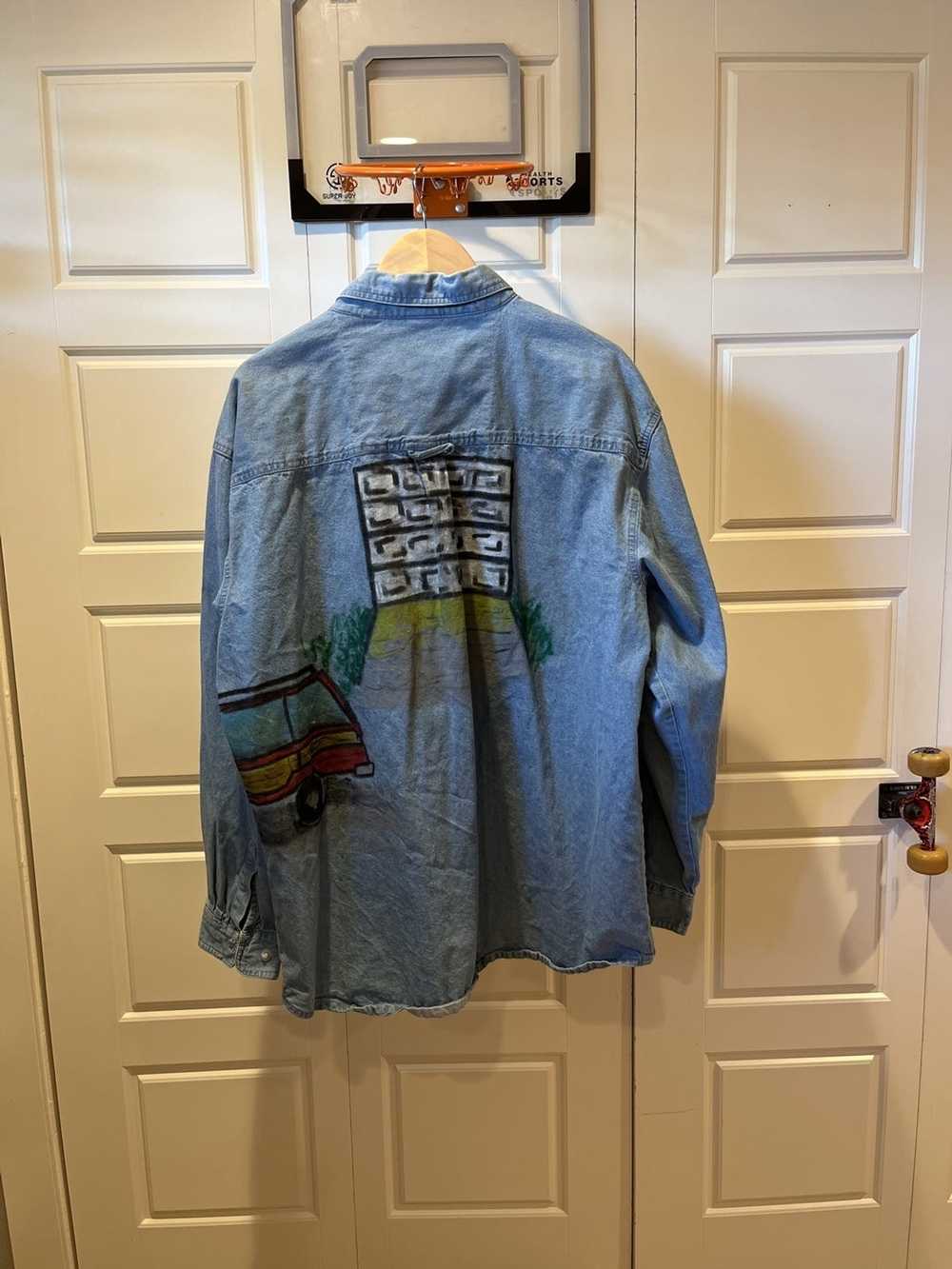 Custom × Streetwear Custom graphic jean jacket - image 6