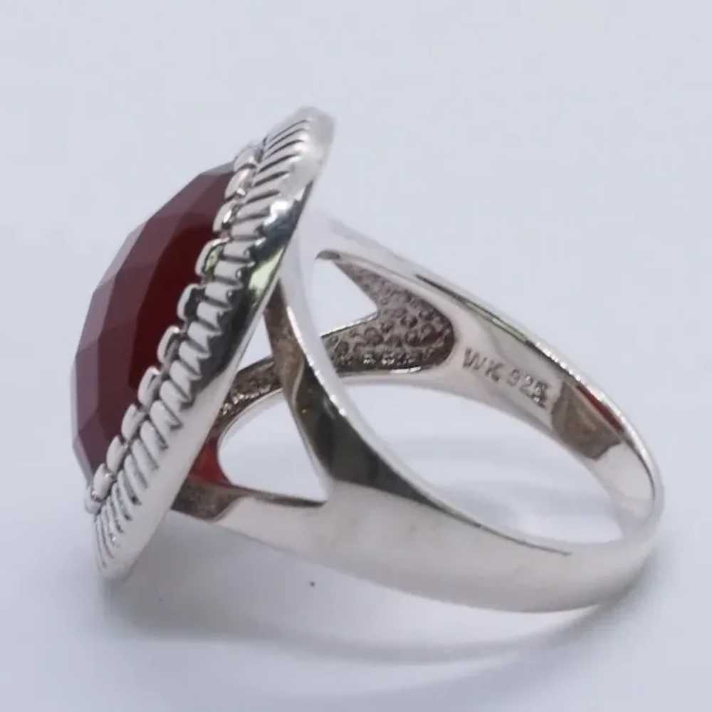 Carnelian & Sterling Silver Ring - image 3