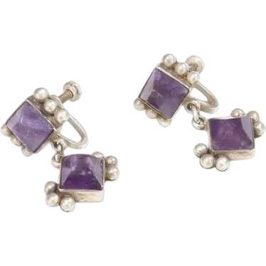 Mexico Sterling Silver and Amethyst Earrings – Dan