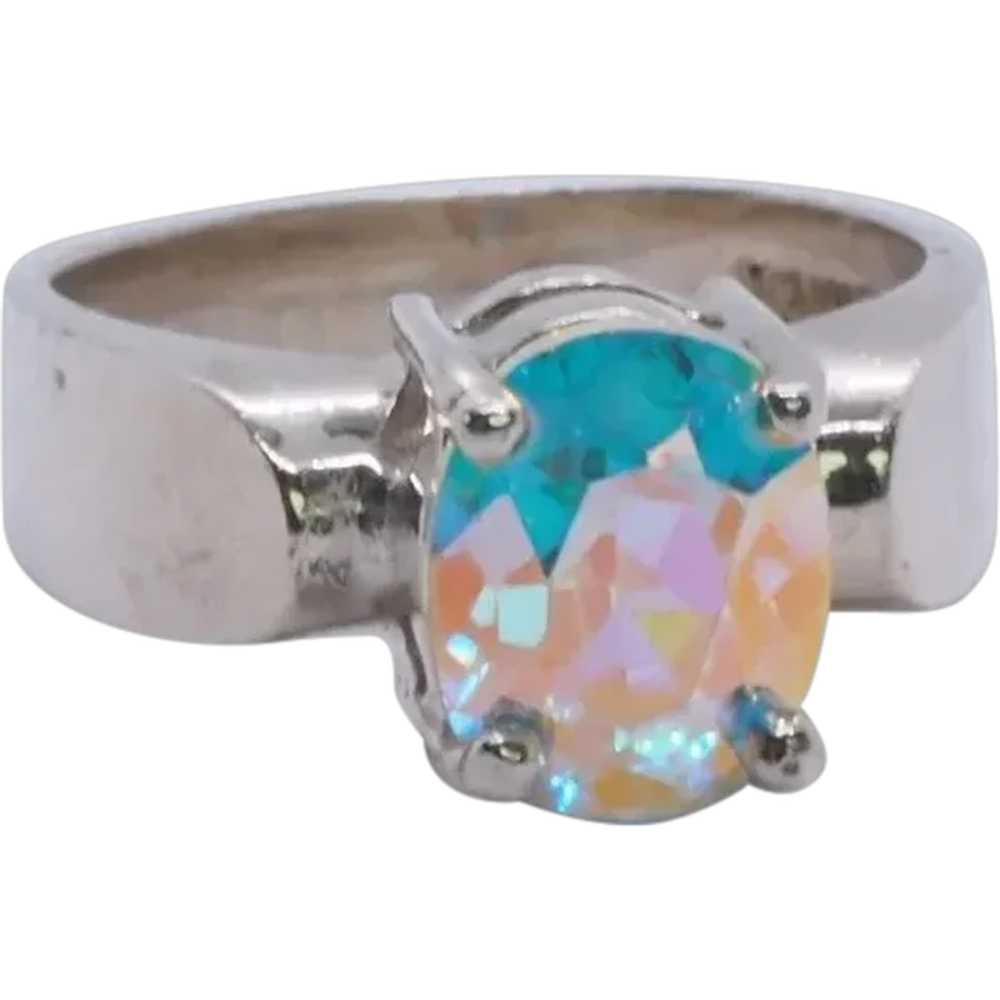 Mystic Topaz Sterling Silver Ring - image 1