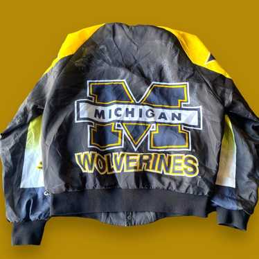 Vintage 80/90s cheapest Chalk Line Denim Jacket Full Zip Size L Michigan Wolverines