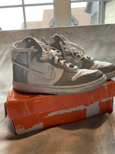 Nike Dunk High White | Metallic Silver