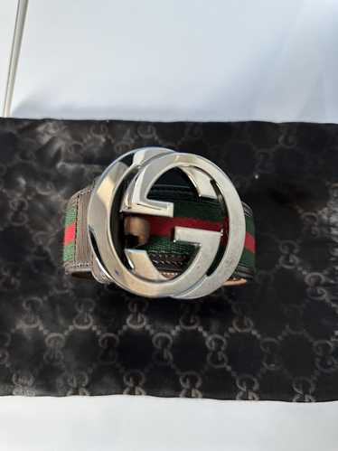 Gucci Gucci Belt Black Leather Interlocking G Buck