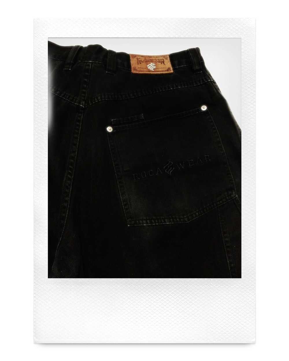 Rocawear ROCAWEAR EMBROIDERED BLACK CARGOS - image 2