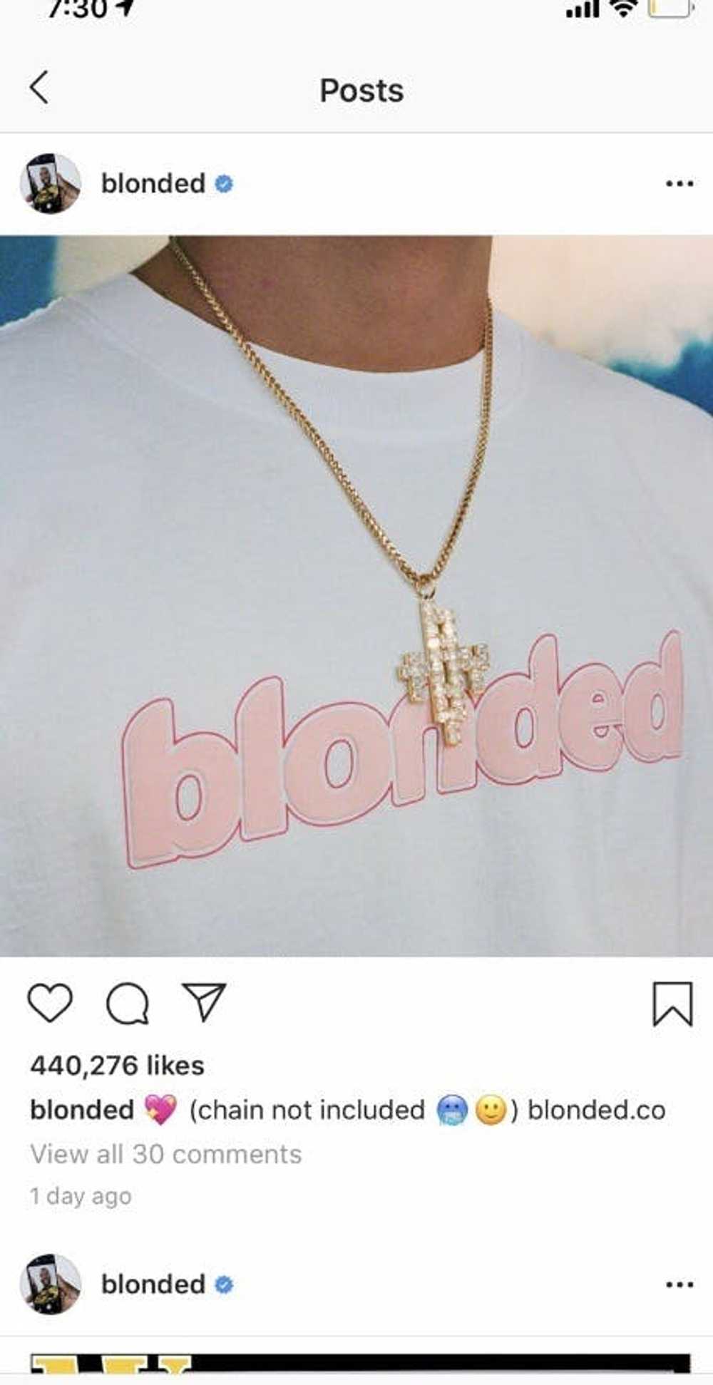 Frank Ocean Frank Ocean Blonded Pink on White Tee… - image 9