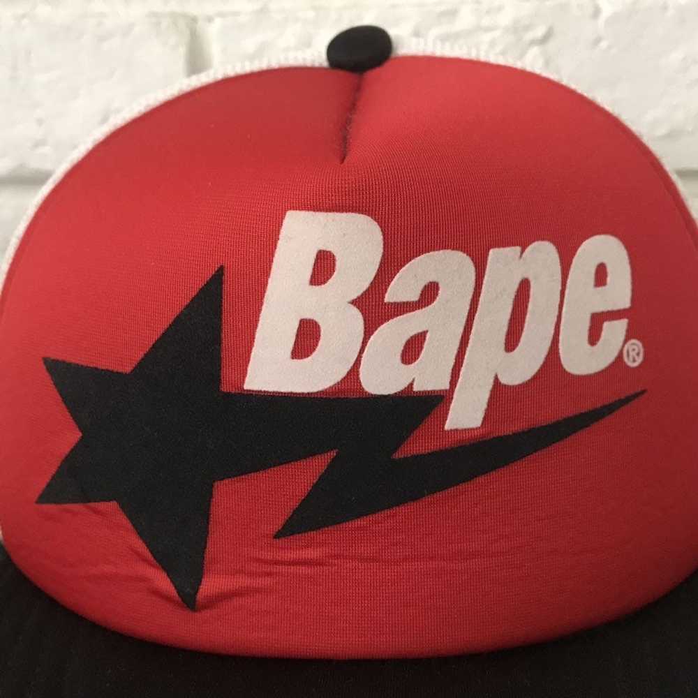Bape BAPESTA logo Snapback trucker hat cap BAPE S… - image 2