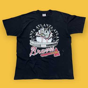 Vintage 1991 ATLANTA BRAVES ~ Official MLB Gray Plus Size Short Sleeve T- Shirt