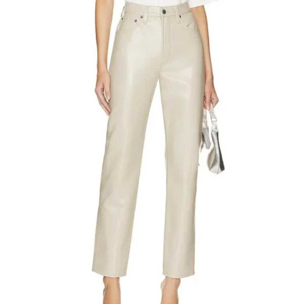 Agolde Leather straight pants - image 3
