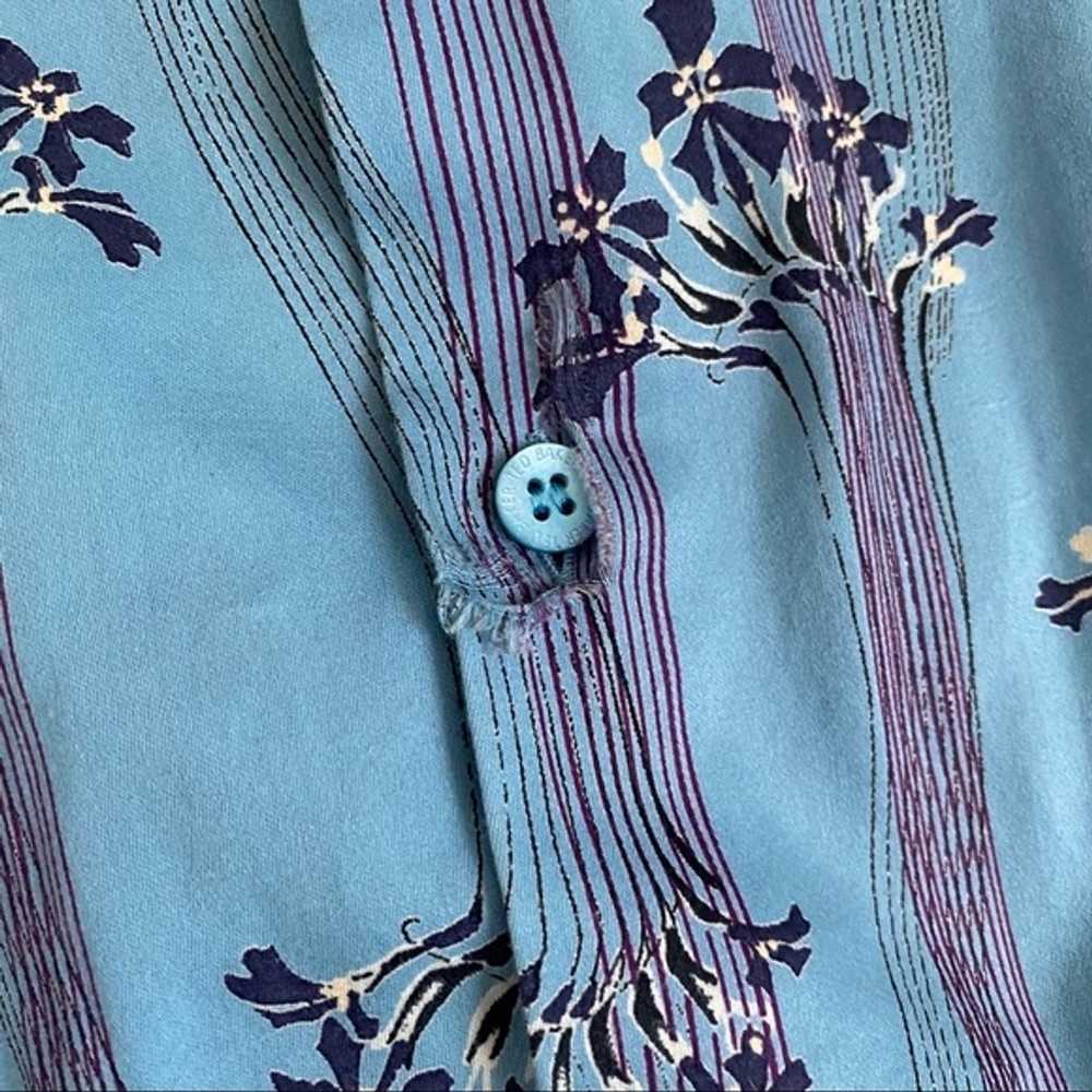 Ted Baker Ted Baker London blue floral button dow… - image 6