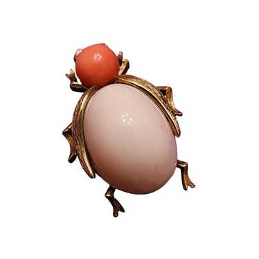 Vintage Panetta Signed Glass Bug Brooch (A2093) - image 1