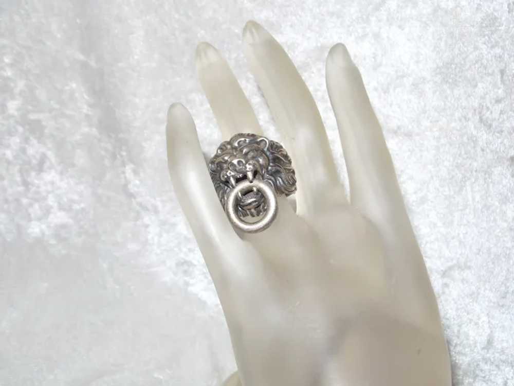 King Baby Lion Head Ring - image 3