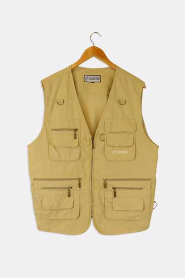 Vintage Zip Up Vest For Fishing Four Large Pockets