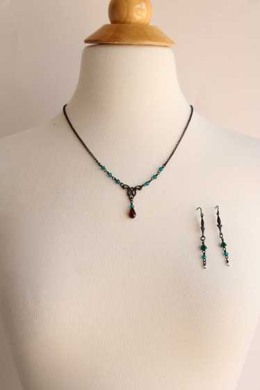 Handcrafted Necklace and Earring Set, Victorian St