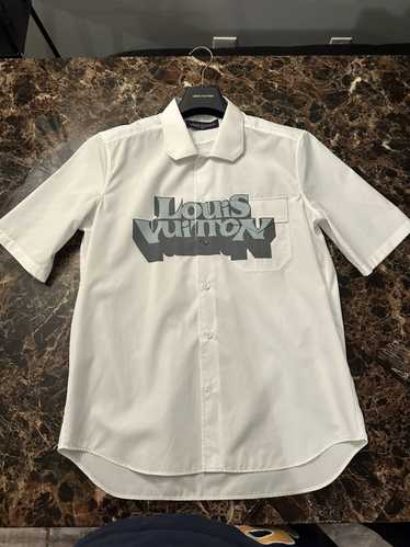 Louis Vuitton Cruise Printed Cotton T-shirt Blue ref.931269 - Joli