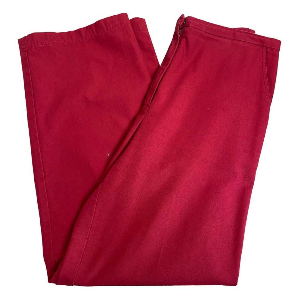 Eileen Fisher Eileen Fisher Dark Red Wide Leg 100… - image 1