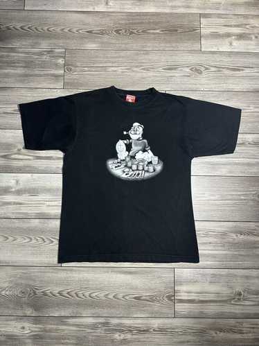 Streetwear × Vintage Y2K Popeye Poker T Shirt