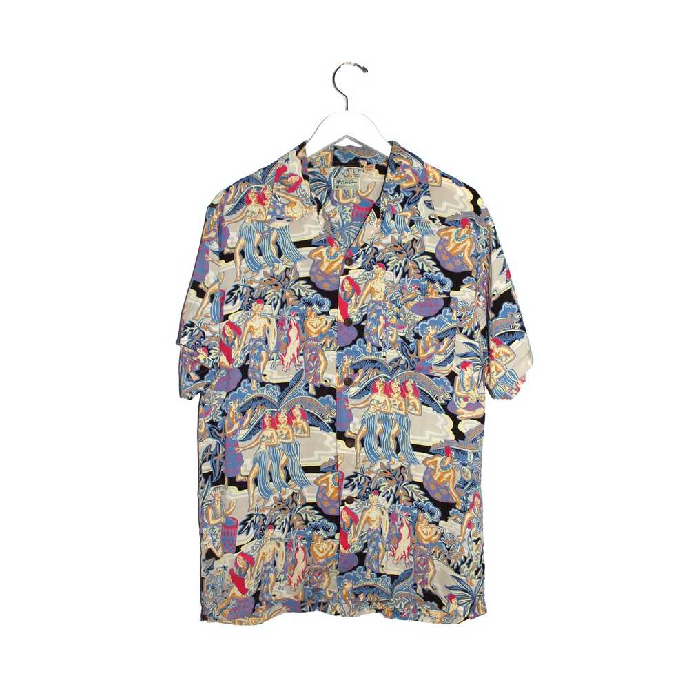 Sun Surf Hawaiian Luau Printed Rayon Camp Shirt - image 1