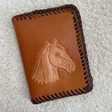 Vintage Vintage Tooled Leather Horse Bifold Wallet - image 1