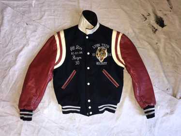 Lostboysvintage Vintage 1990s Louisville Slugger Baseball Wool with Leather Sleeves Varsity Jacket / Vintage 90s Jacket / Outdoor / Leather Jacket