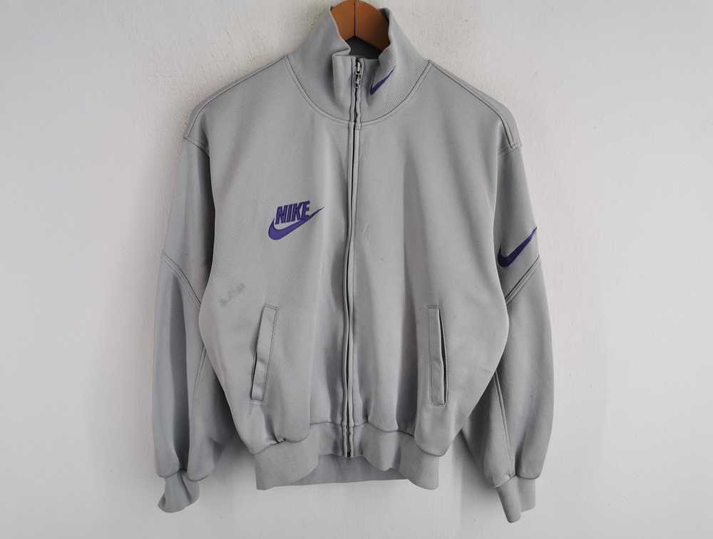 Nike Vintage 90s Nike Swoosh Tracktop Jacket Made… - image 1