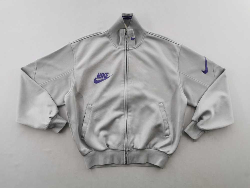 Nike Vintage 90s Nike Swoosh Tracktop Jacket Made… - image 4