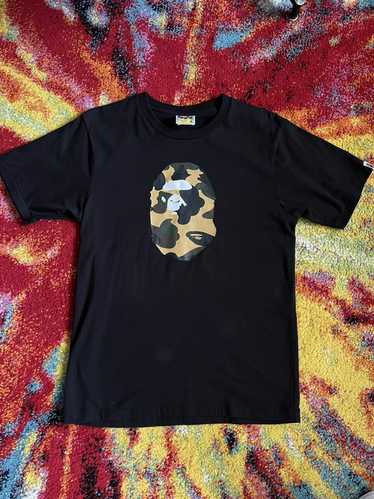 Bape Bape Bape Head tee Yellow Camo - Medium - image 1