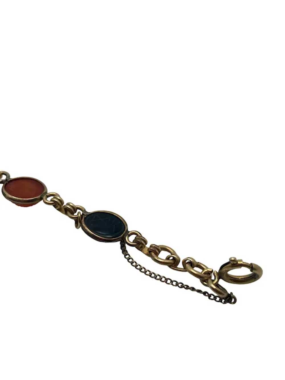 Vintage 12k Gold Filled Scarab Bracelet - image 9