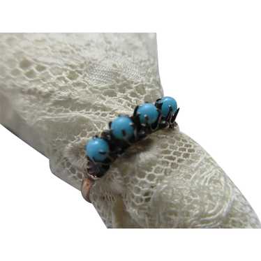 Antique 10K Turquoise Ring Band