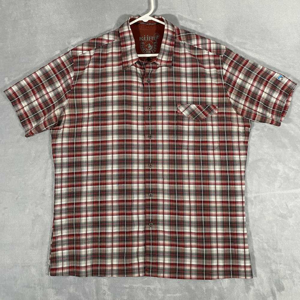 Kuhl Mens XL Red Black Plaid Short Sleeve Outdoor… - image 5