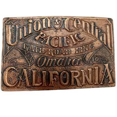 Vintage Union Central Pacific Belt Buckle Railroad