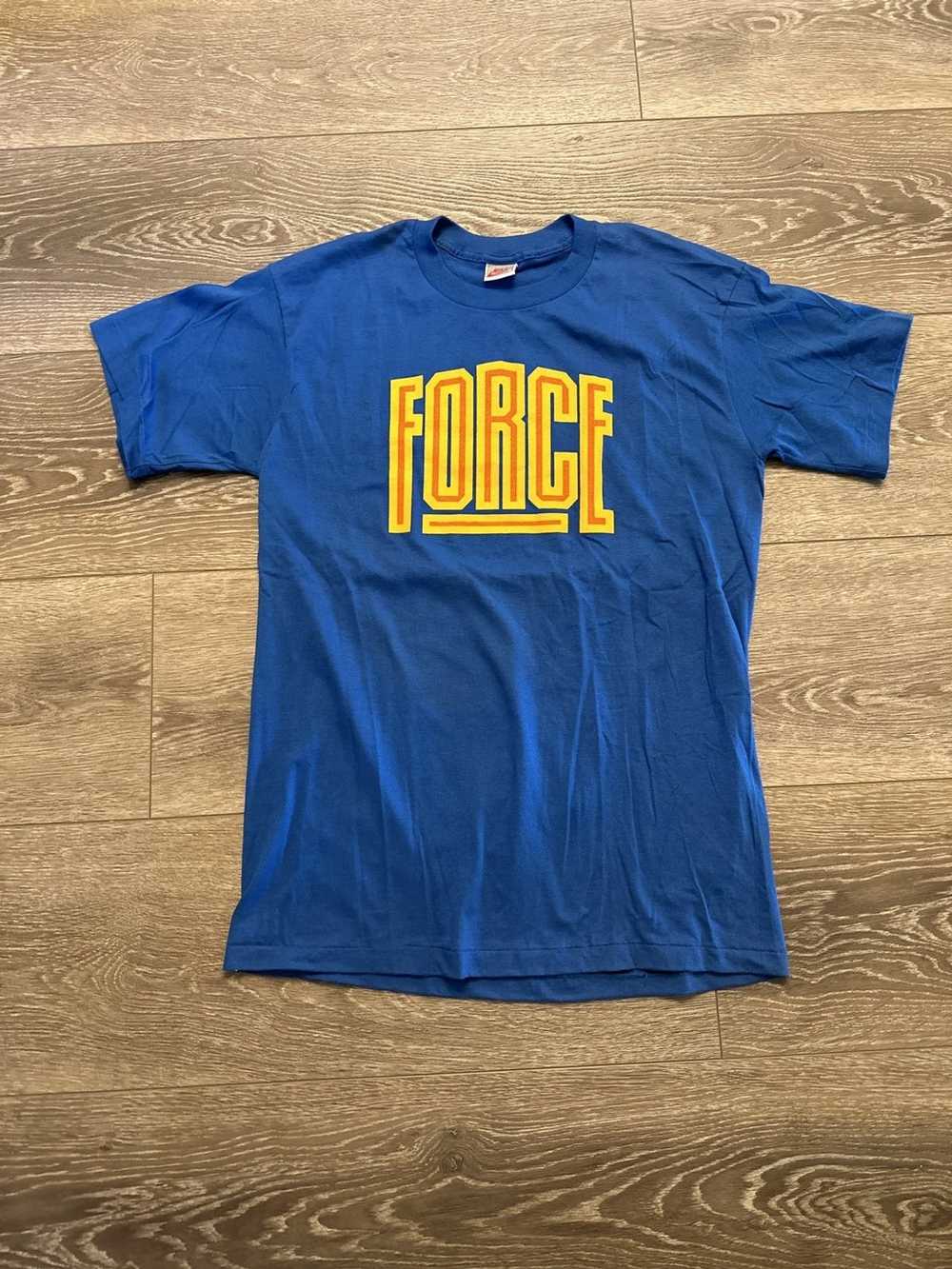 Nike Vintage Nike force letter print tee 90s sing… - image 1