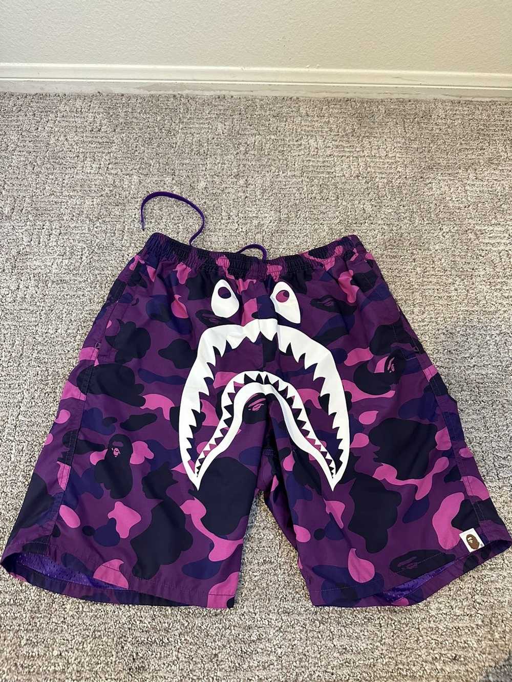 Bape Color Camo Shark Beach Shorts - image 1