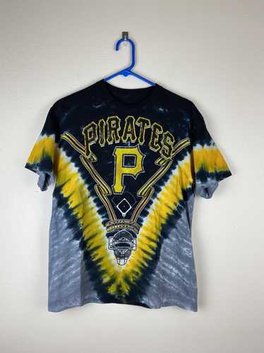 Detroit Tigers Shirt Adult Medium Black MLB Baseball Tie-Dye Logo T Mens